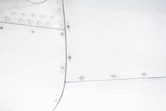 飛機機身金屬鉚釘紋理 Macro texture of airplane fuselage with rivets
