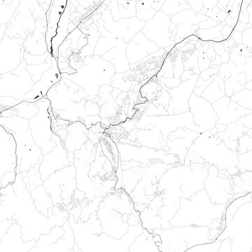 Minimal vector city map of San Marino with streets, districts and road network
