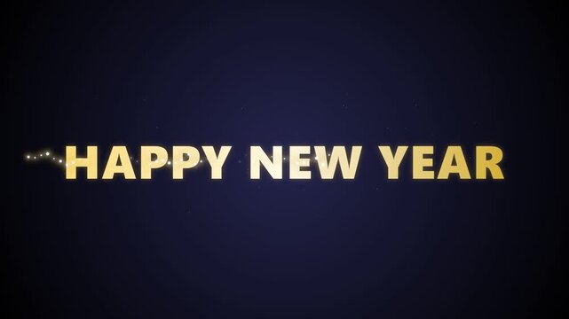 Elegant Gold Happy New Year Motion Graphic Title