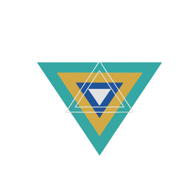Geometric triangles with overlapping layers