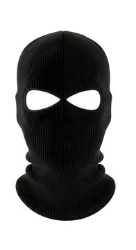 Black balaclava mask with eye holes