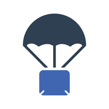 Parachute delivery icon