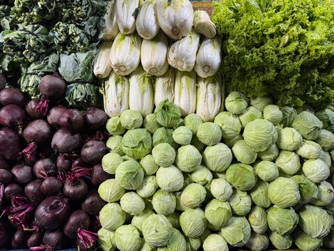 Fresh Vegetables on Market Stall at Nuwara Eliya, Sri Lanka