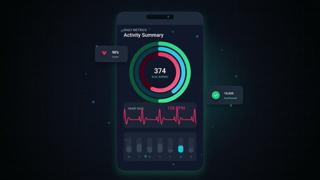 Digital Fitness Activity Tracker Dashboard Interface