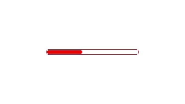 Simple loading Bar Animation on white Background. Download Progress, Preloaded Animation Web Design Template
