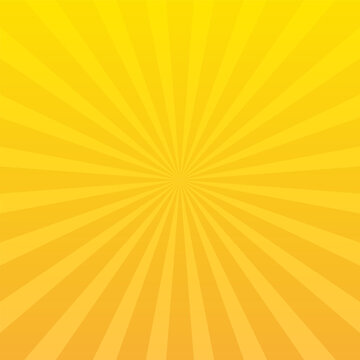 Vibrant yellow sunburst pattern with radiating lines in abstract design
