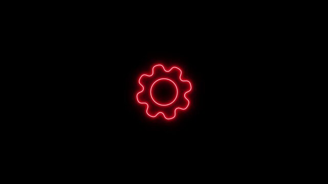 setting icon with spinning gears icon animated.