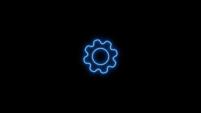 setting icon with spinning gears icon animated.