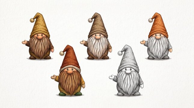 Garden Gnome Clipart Collection