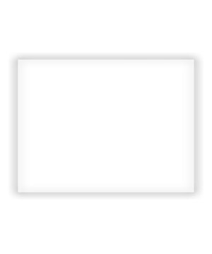 Blank white horizontal rectangle paper mockup with soft shadow