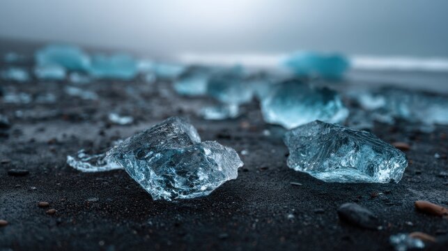 Canon EOS R5 captures black sand beach with ice