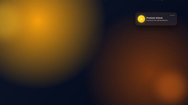 Golden bokeh background with digital cryptocurrency notification overlay
