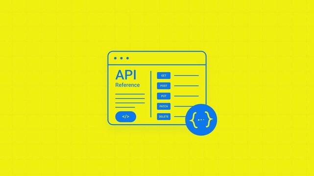 API Reference Documentation Vector Animation for Web Development Concept
