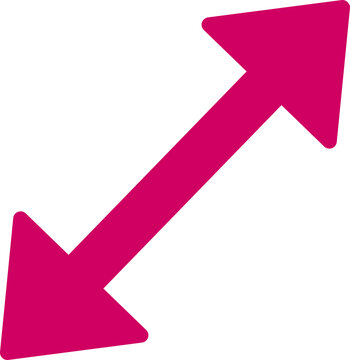Magenta Diagonal Double Arrow Icon