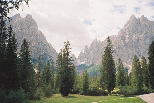 Scenic mountain view in Dolomites