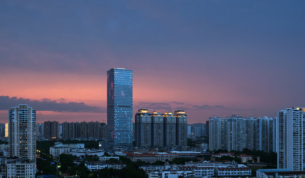 City evening after the typhoon