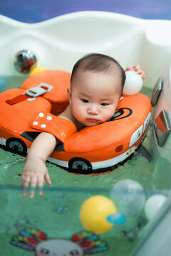 Baby Enjoying Bath Time Fun