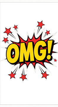 Omg exclamation comic explosion effect