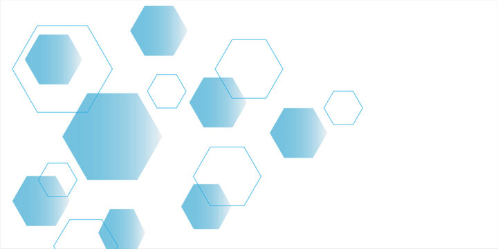 Abstract blue hexagon banner background. Eps10 vector
