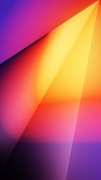 Angular yellow gradient light beam on vivid vertical background