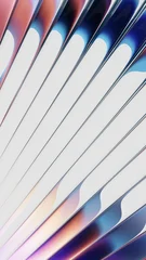 Vertical ribbed glass background with diagonal prism reflection © Photocreo Bednarek
