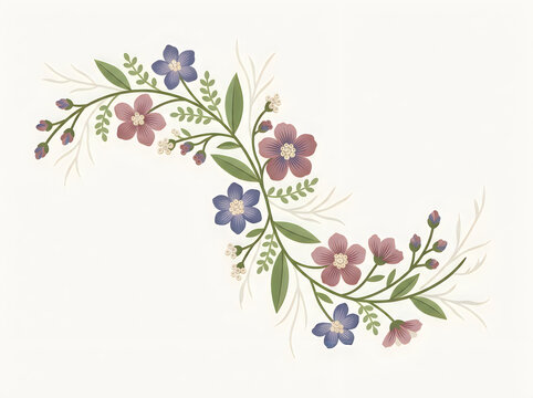 Delicate watercolor floral arrangement forming the letter j perfect for invitations and artistic designs