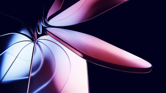 Minimal glass plate loop background with bright fan reflections