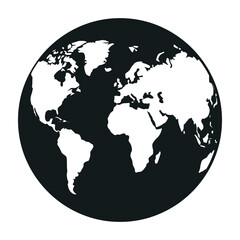 Black and white globe map earth world illustration © MDMOKSEDURRAHMAN