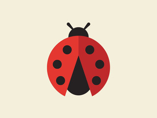 Obraz premium Cute Ladybug Illustration Isolated on Transparent Background Red Insect with Black Spots