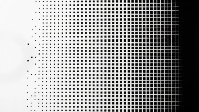 Abstract Halftone Pattern Flowing Organic Shapes During Minimalist Light Play