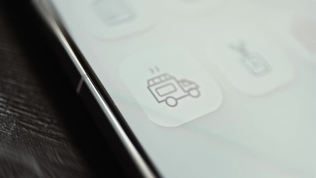Catering truck icon identifies mobile production support