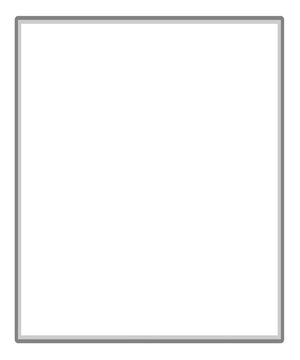 Square white blank frame with a thin grey border