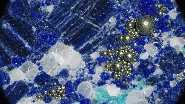 Microscopic Exploration of Lapis Lazuli: A Detailed Look at the Minerals Within this Gemstone