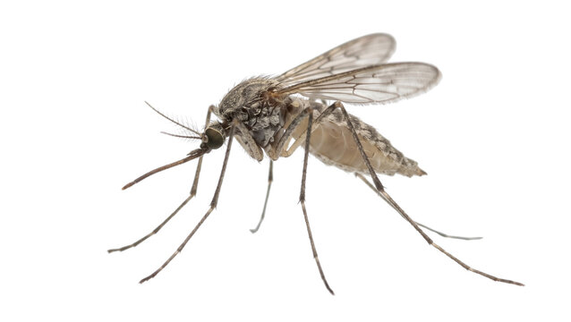 Mosquito isolated on transparent background culicidae bloodsucking insect parasite disease vector malaria zika virus biology science medical education anatomy.