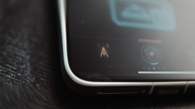 Typography control opens from touchscreen toolbar corner
