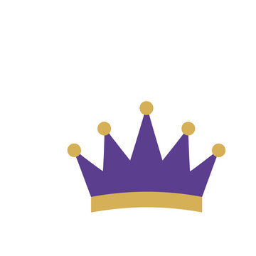 Purple and gold crown illustration