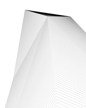 Architecture building 3d. Concept sketch.