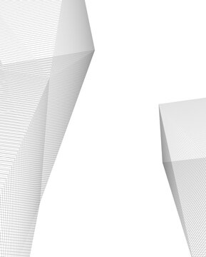 Architecture building 3d. Concept sketch.