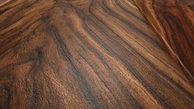 Dynamic Movement Along Rosewood Wooden Boards Featuring Expressive Grain Lines, Organic Texture, Natural Surface Detail and Premium Material Character