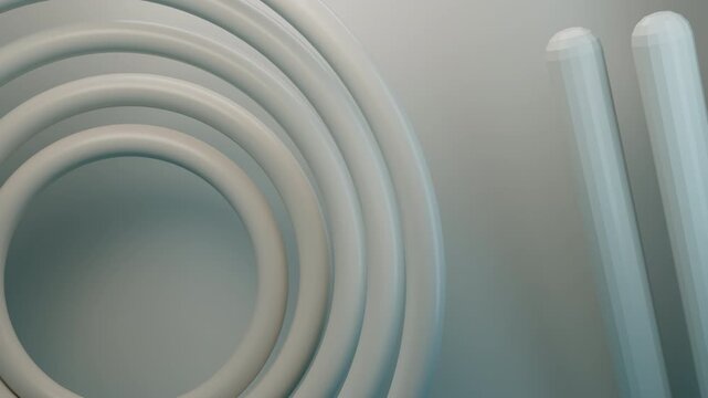Soft Ivory Porcelain Curves and Architectural Columns Loop