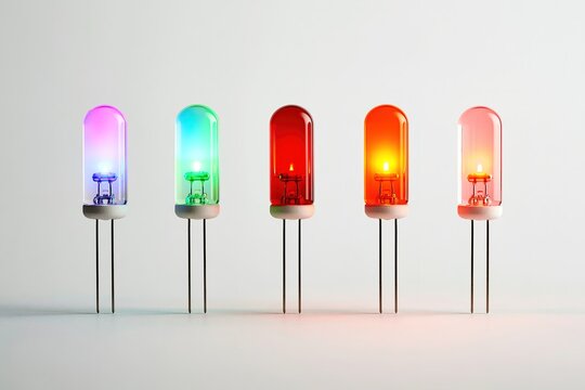 Five Colored LEDs in a Row