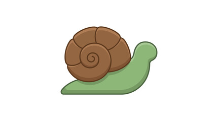 Cartoon snail with green slimy trail © MUKTARANI