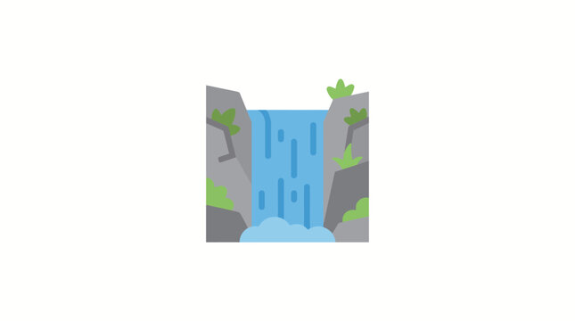 Waterfall cascading between rocky cliffs