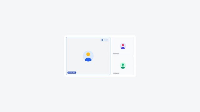 Minimalist user interface login screen mockup with profile icons