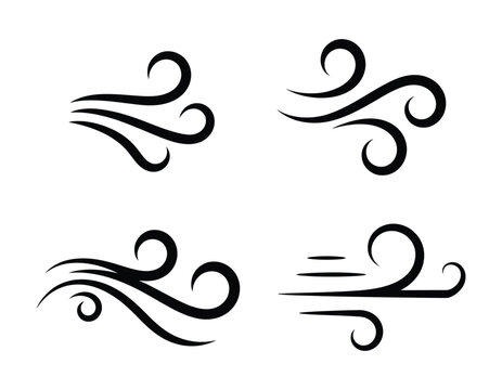 Wind Blow Icon, air breeze symbol representing airflow, ventilation, weather, cooling, climate, freshness, and natural wind conditions