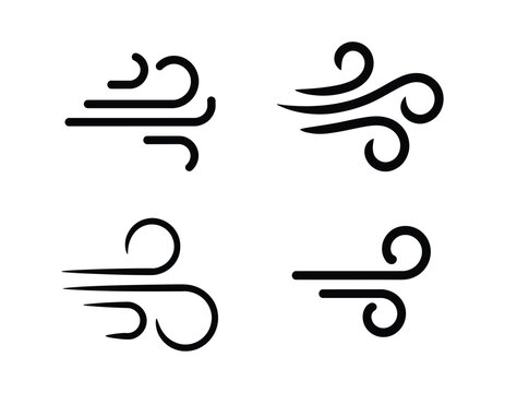 Wind Blow Icon, air breeze symbol representing airflow, ventilation, weather, cooling, climate, freshness, and natural wind conditions