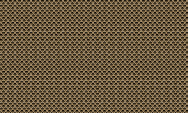 Dark bronze honeycomb mesh texture, seamless hexagonal metallic pattern