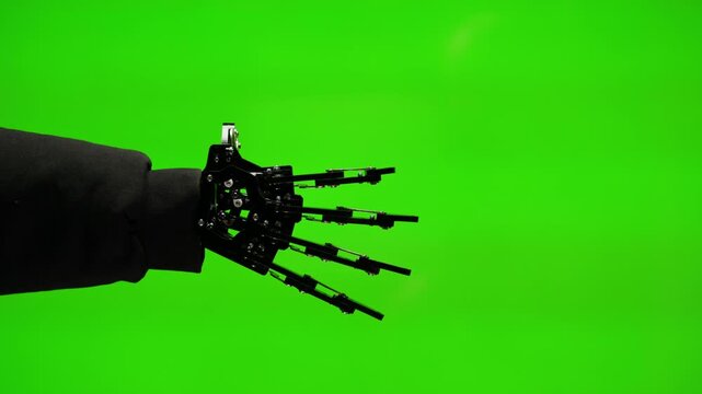 Robot ai hand working on pc laptop, Chatbot and chat robot advisor. Futuristic ai hand typing on keyboard, pressing buttons, office work, enterprise helper.