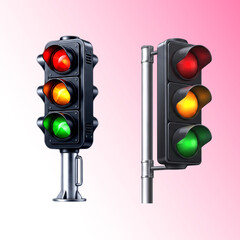 Modern Traffic Lights for Road Safety and Transportation © Kader