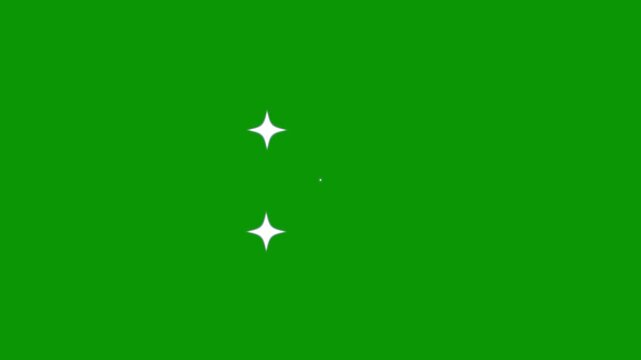 Glowing shinning stars, magical shimmer overlay 4k Bright white light flare twinkling effect glowing on transparent green screen background, luxury invitations.